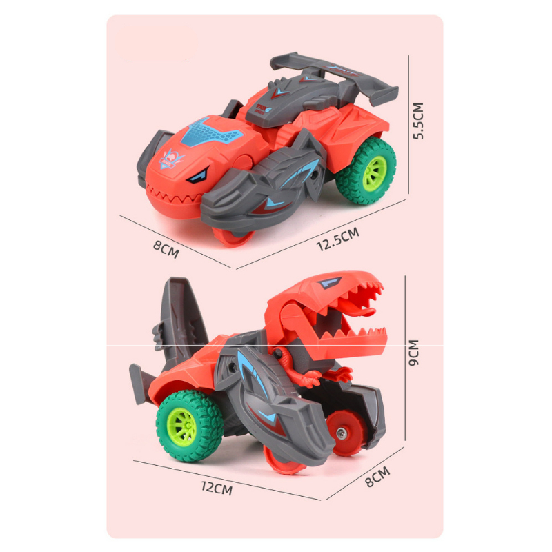 Đồ chơi ô tô khủng long chạy bánh đà, biến hình khi gặp vật cản dành cho bé - Đồ chơi MiniKids