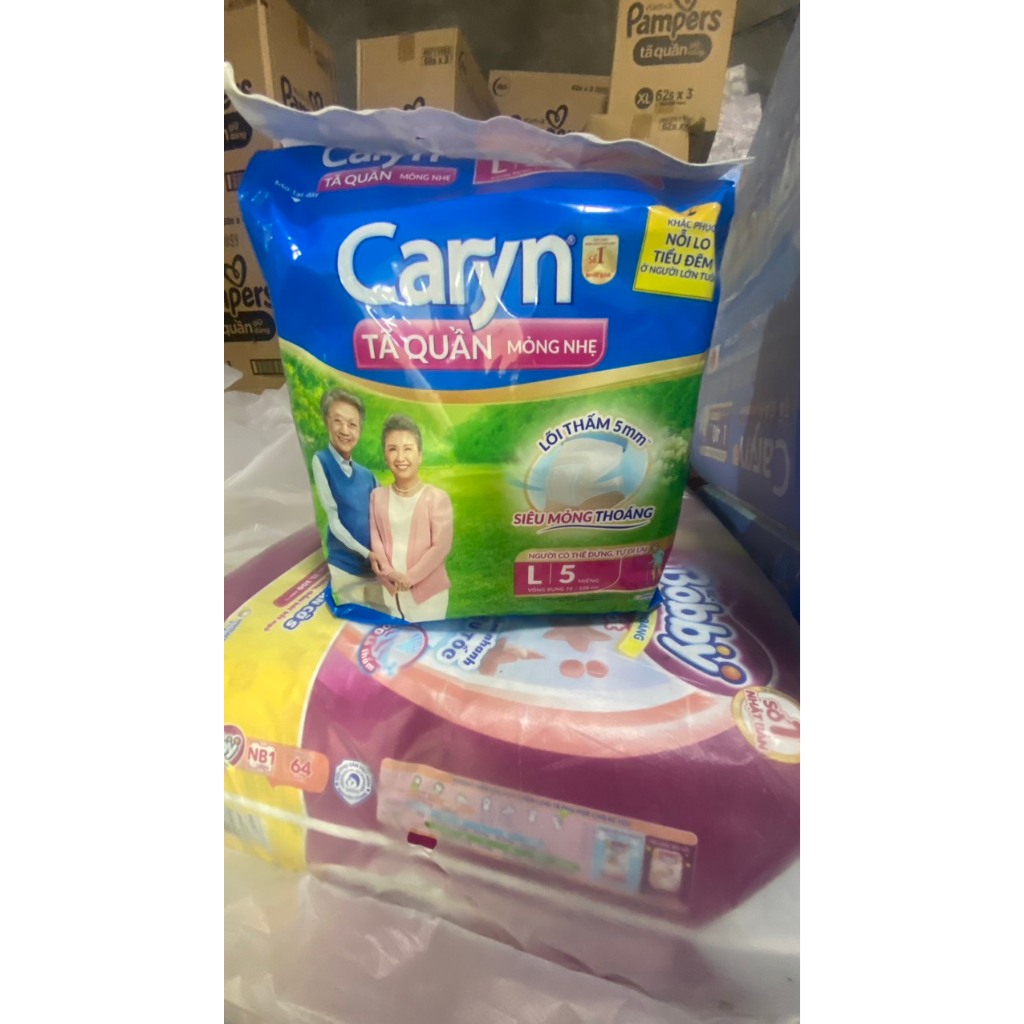 Tã Bỉm Quần Người Lớn Caryn Mỏng Nhẹ Chống Tràn Size L5 Miếng Dành Cho Người Lớn