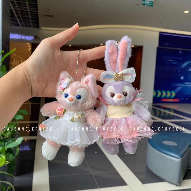 Keychain gấu bông cáo LinaBell, thỏ Stellalou mặc váy công chúa siu xinh