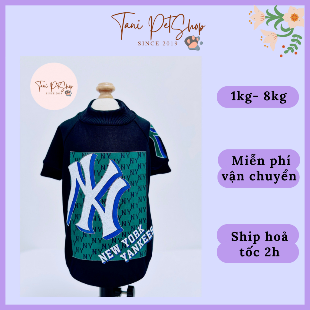 Áo Thun NY Cho Chó Mèo - Áo Thun MLB 2023 - Áo Cho Chó Mèo Cao Cấp Giá Rẻ Tanipetshop