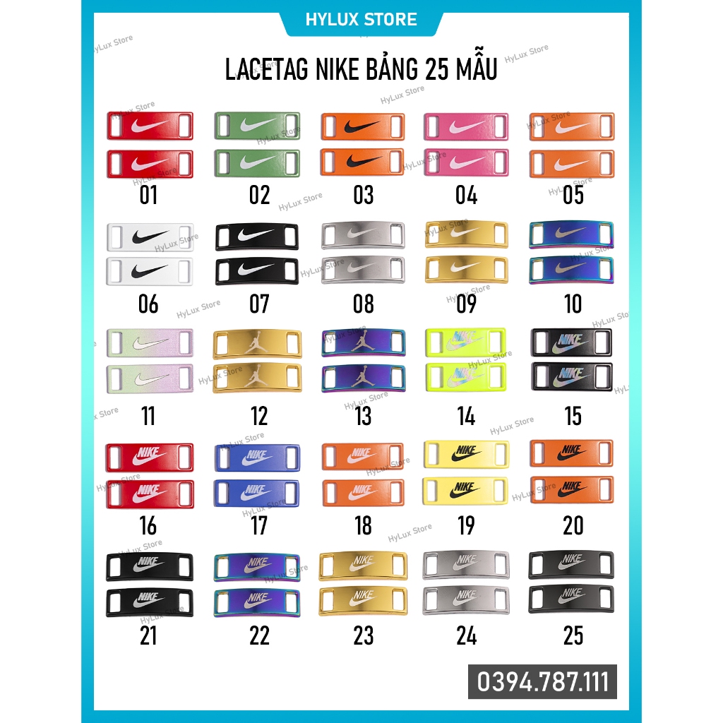 Phụ Kiện Lacetags Thay Thế Cho Air Force 1  25 Mẫu Cao Cấp