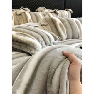 Bộ chăn ga nỉ lông cao cấp 2024
