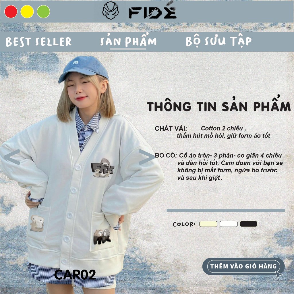 ÁO CARDIGAN FIDE SHARK - CAR02