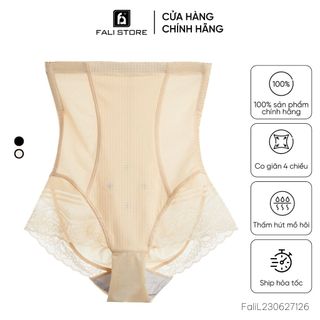 Quần Lót Gen Bụng Cạp Cao FALI Có Chun Mông, Hạt Mát Xa, Lỗ Siêu Thoáng Khí Cao Cấp Màu Da/Đen/Xám Size M/L/XL FGB04