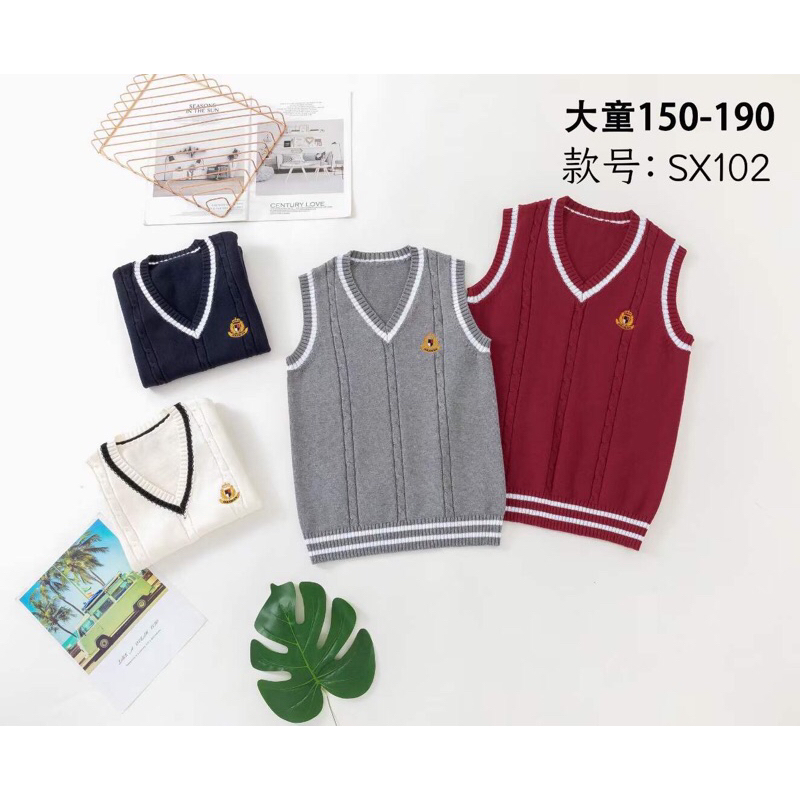 Áo len gile bé trai từ 25-55kg