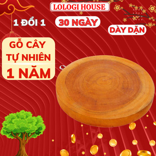 [BẢO HÀNH 1 NĂM] THỚT GỖ TRÒN DÀY DẶN CHẮC CHẮN, CÓ MÓC TREO - THỚT GỖ TỰ NHIÊN AN TOÀN