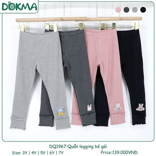 Quần legging Dokma bé gái 3-7y