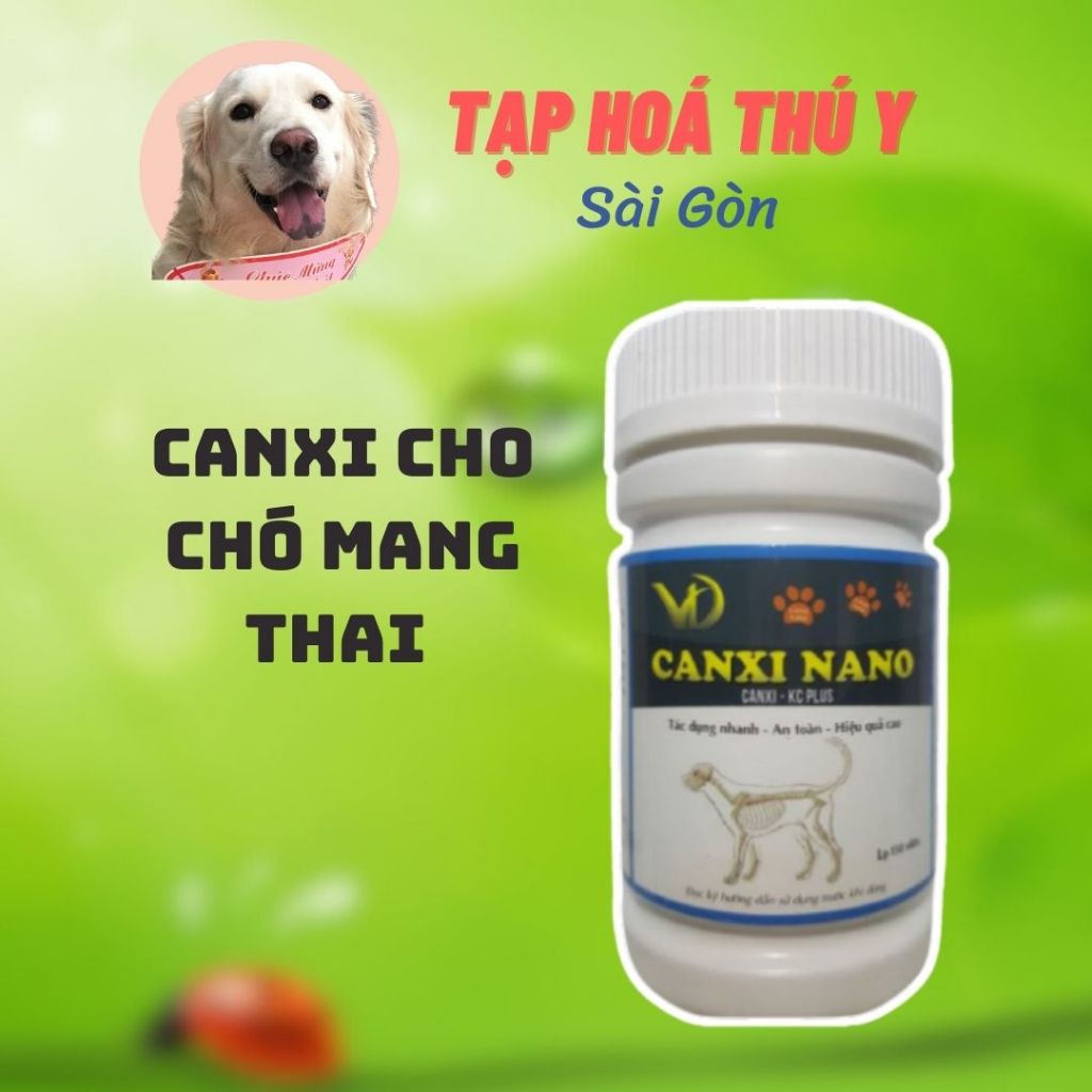 CANXI NANO Cho Chó Bầu Hồi Phục, Chó Bị Hạ Bàn Tai Cụp ( HỘP 150 VIÊN )