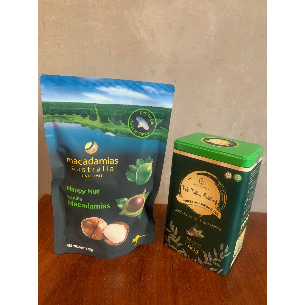 Hạt Maca DATE MỚI NHỨT 20/06/2025 nguyên vỏ Úc Happy Nut vị Vanilla Macadamias 225g Healthy Care