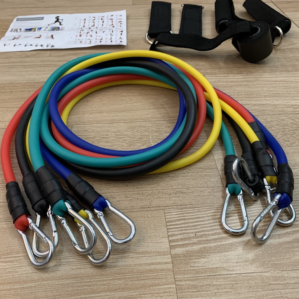 Dây kháng lực tập gym, dây ngũ sắc đa năng đa năng tập gym thể thao tại nhà