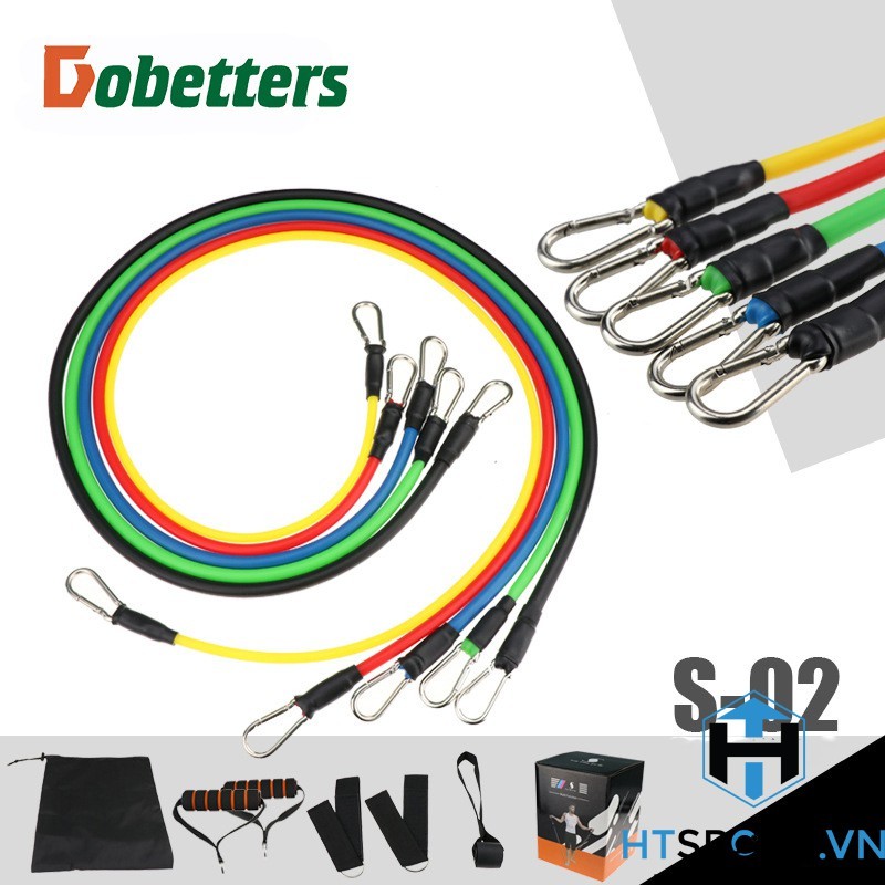 Dây kháng lực tập gym, dây ngũ sắc đa năng đa năng tập gym thể thao tại nhà