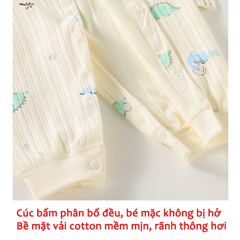 Bộ đồ liền thân Bodysuit dài tay cotton cao cấp Hàng Quảng Châu body áo liền quần cho bé trai bé gái _ BD84