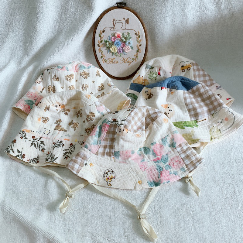 Mũ Xô Muslin Cho Bé Trai Và Bé Gái