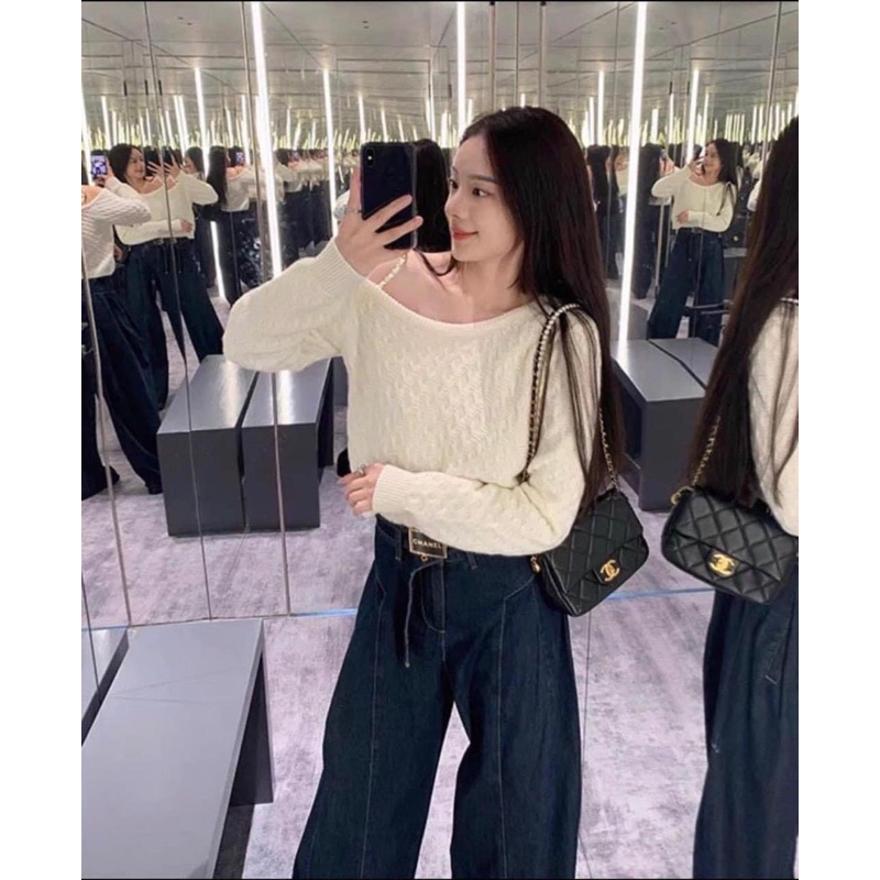 ÁO LEN LỆCH VAI DÂY XÍCH