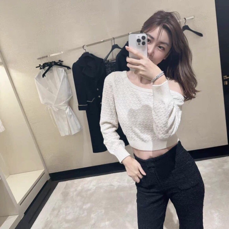 ÁO LEN LỆCH VAI DÂY XÍCH