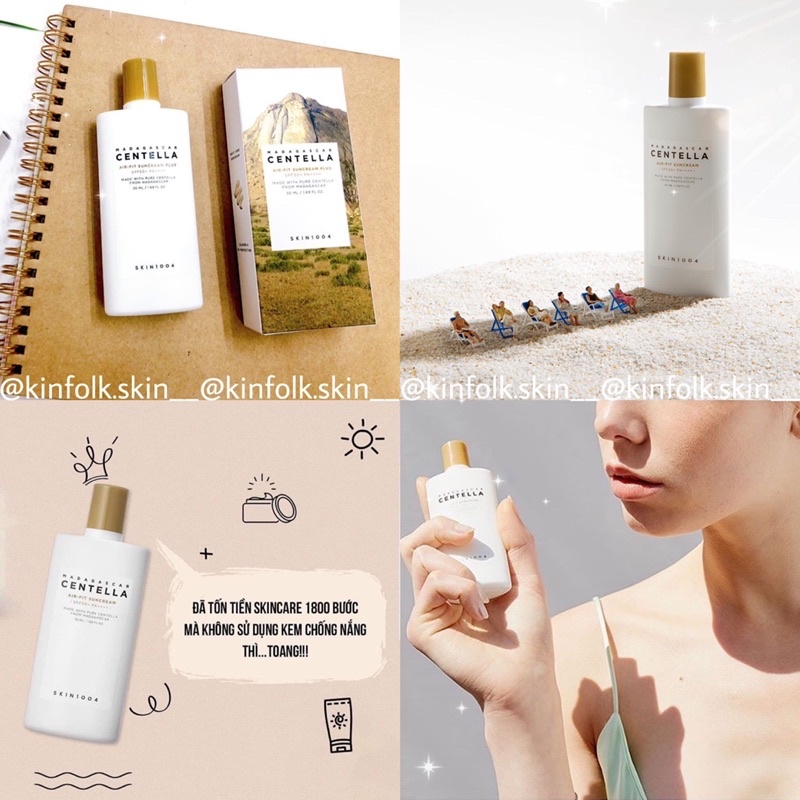 Kem Chống Nắng Skin1004 Madagascar Centella Air fit Suncream Plus SPF50+ 50ml