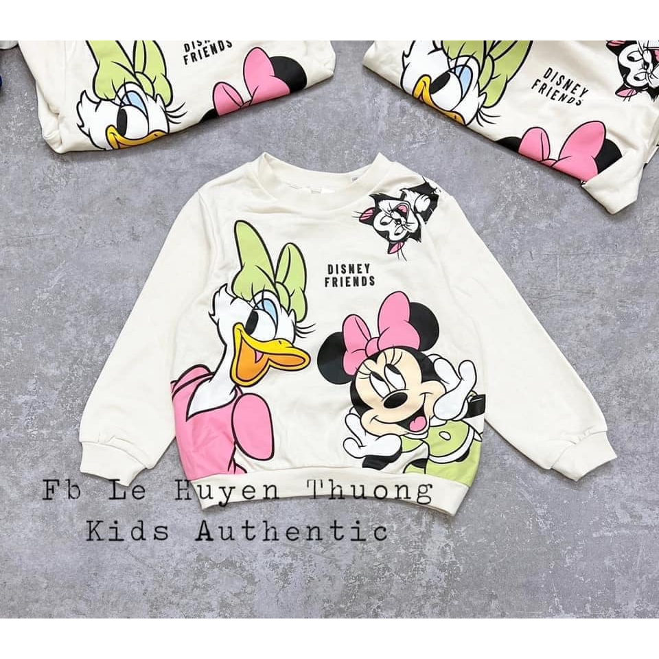 Áo nỉ micky bé gái lớn HM chính hãng