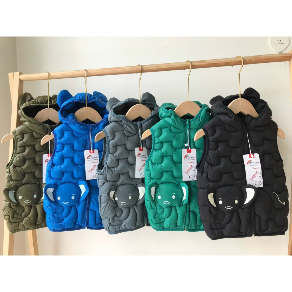 ÁO GILE TRẺ EM TAI GẤU HÌNH VOI MNFS04F