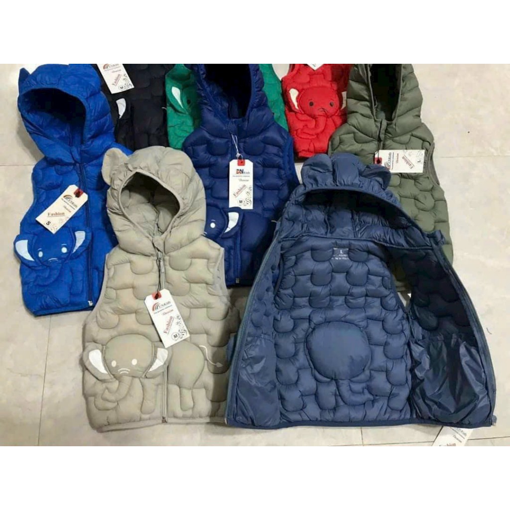 ÁO GILE TRẺ EM TAI GẤU HÌNH VOI MNFS04F