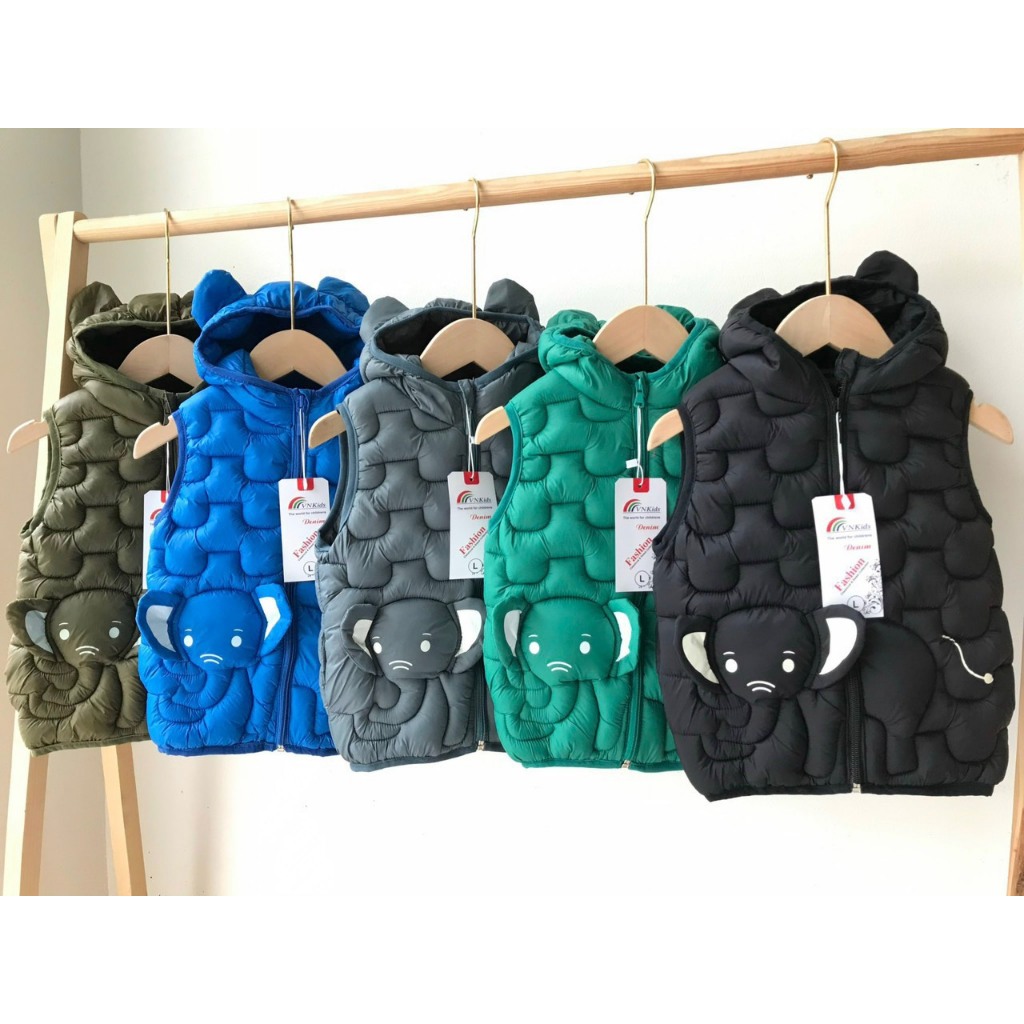 ÁO GILE TRẺ EM TAI GẤU HÌNH VOI MNFS04F