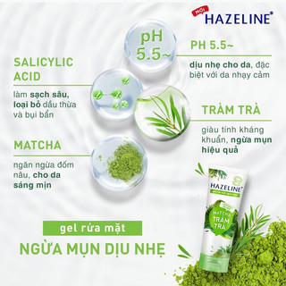 2 typ Sữa rửa mặt hazeline 40g