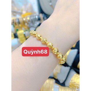 Lắc bi mạ vàng,bi màu 18 bền màu xinh xắn bi 5 ly freesize quỳnh68