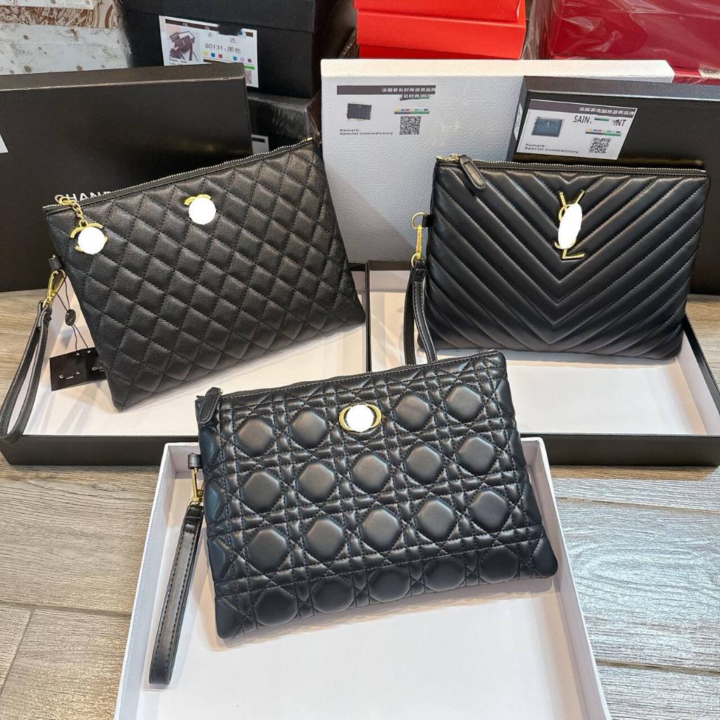 Túi clutch - túi cầm tay trần trám căng mềm Loại 1