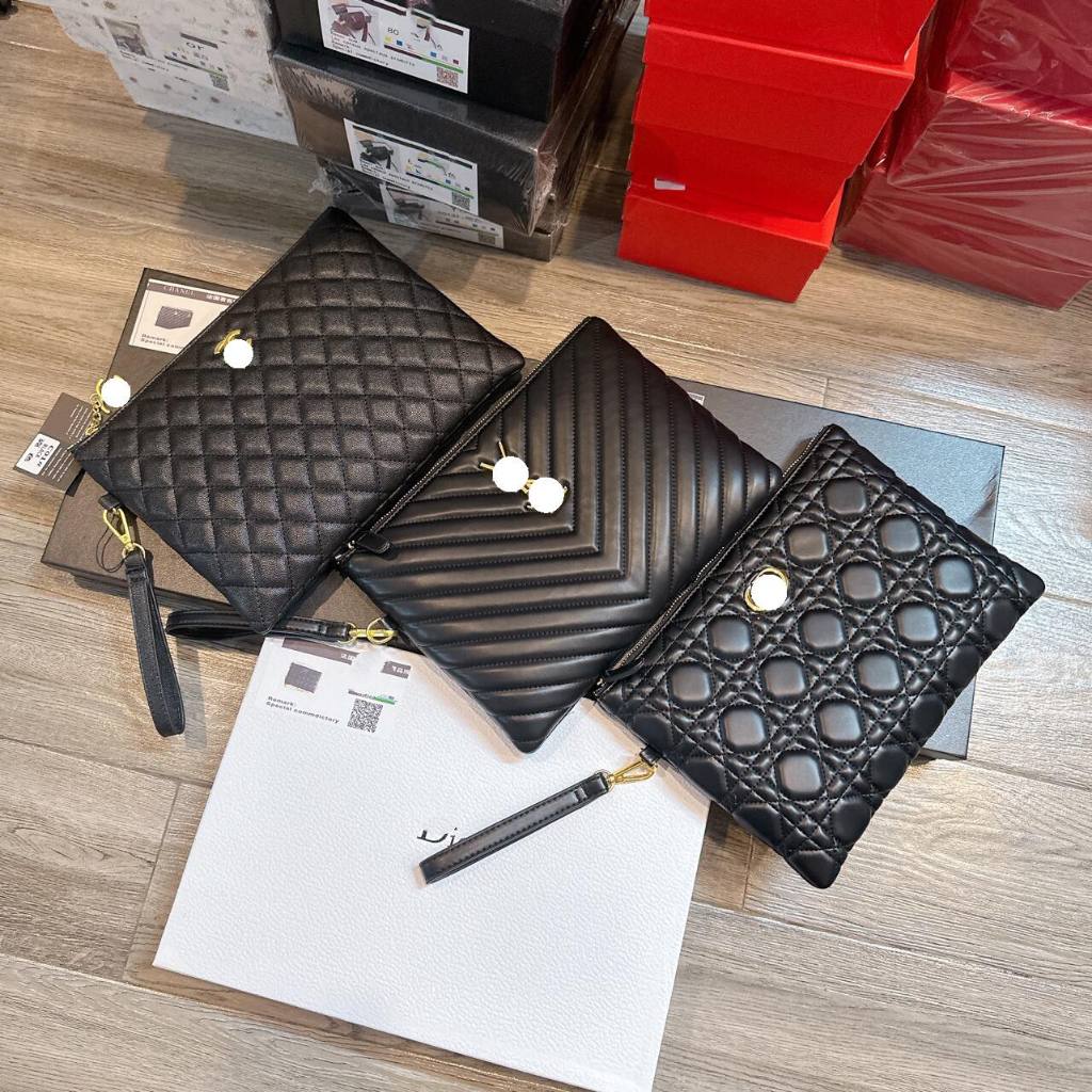 Túi clutch - túi cầm tay trần trám căng mềm Loại 1