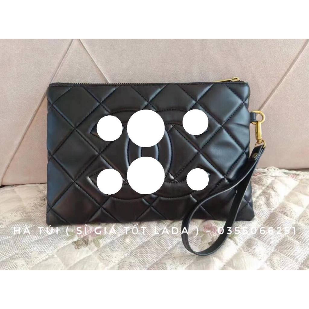 Túi clutch - túi cầm tay trần trám căng mềm Loại 1