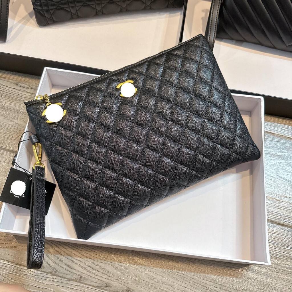 Túi clutch - túi cầm tay trần trám căng mềm Loại 1