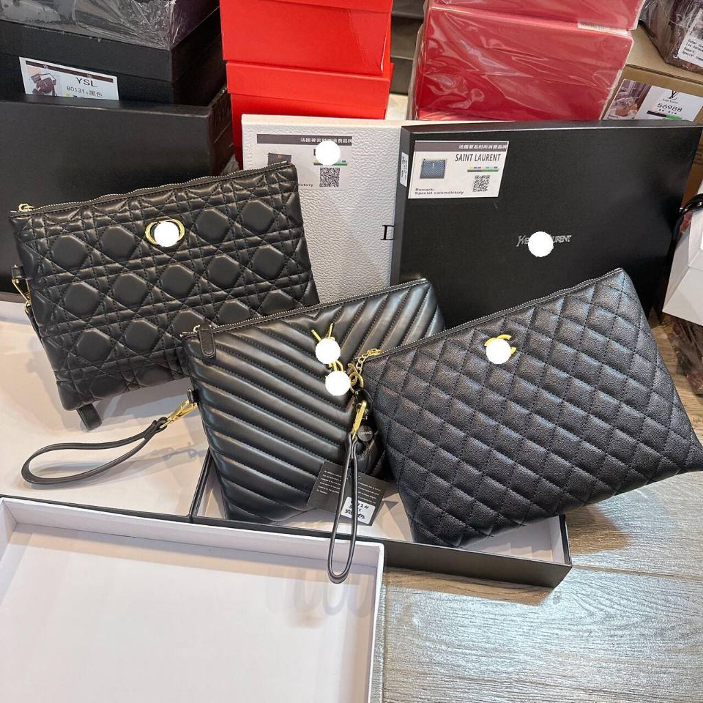 Túi clutch - túi cầm tay trần trám căng mềm Loại 1