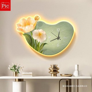 Tranh Hoa treo tường có đèn LDD + Đồng hồ Trang trí Phòng Ngủ , Phòng Khách , Quà Tặng Tân Gia , Trang Trí Tiệm Spa ...