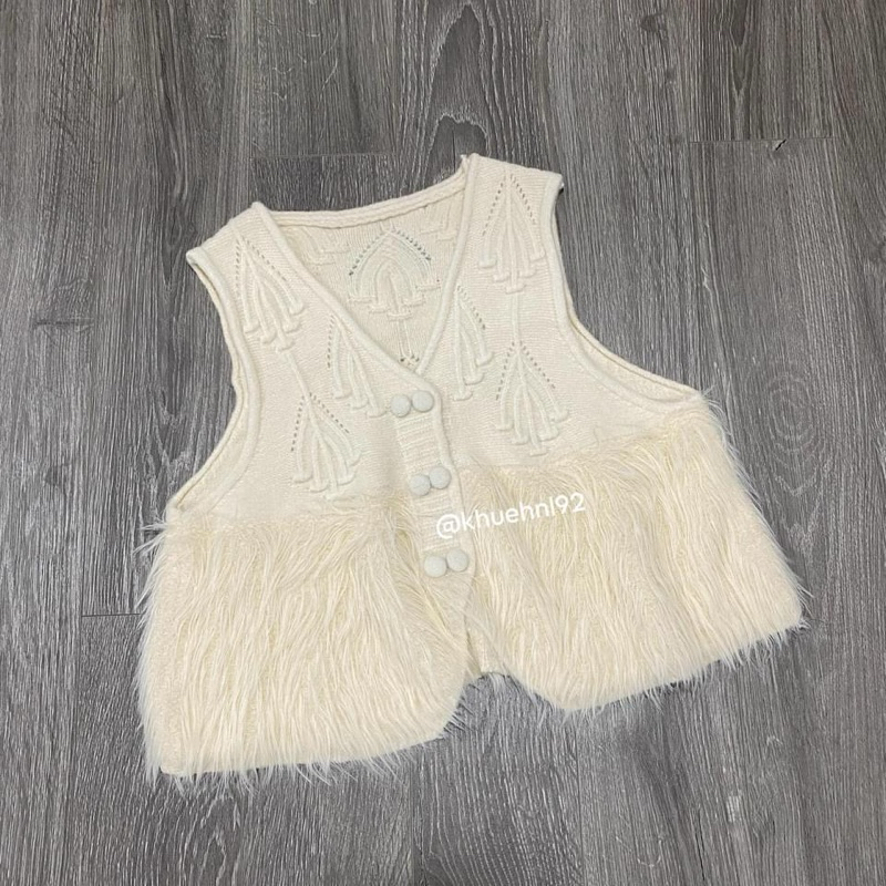 ÁO NUDE PHỐI LÔNG VŨ SÁT NÁCH - Hàng QC