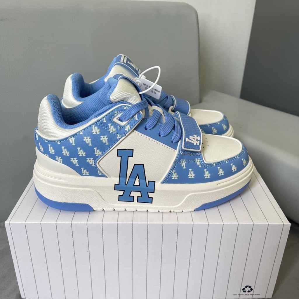 Giày độn đế MLB chunky liner dán, Giày MLB Chunky quai dán họa tiết Bản Cao Cấp Độn Đế 5cm hot trend 2023