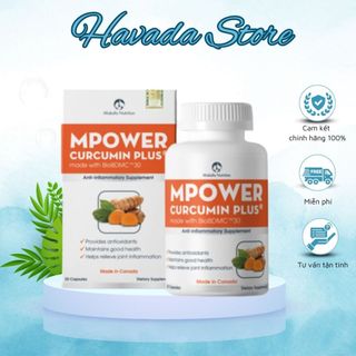 Viên uống nghệ Curcumin Plus Mpower hỗ trợ dạ dày, phục hồi sức khoẻ, nhanh lành vế thương-NK Canada