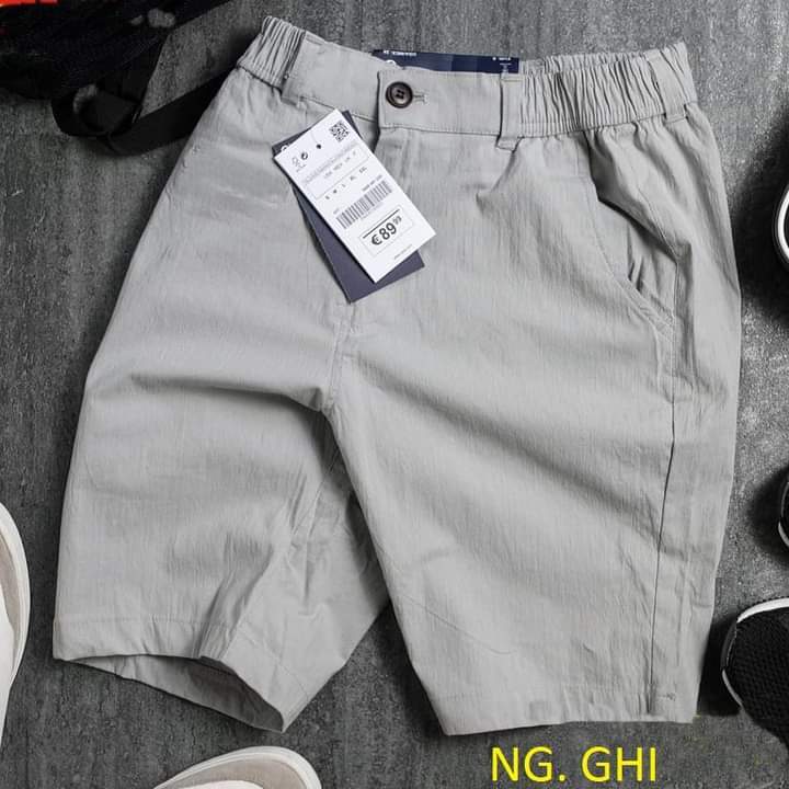 Quần ngố đũi khóa kéo, vải đũ cạp co giãn