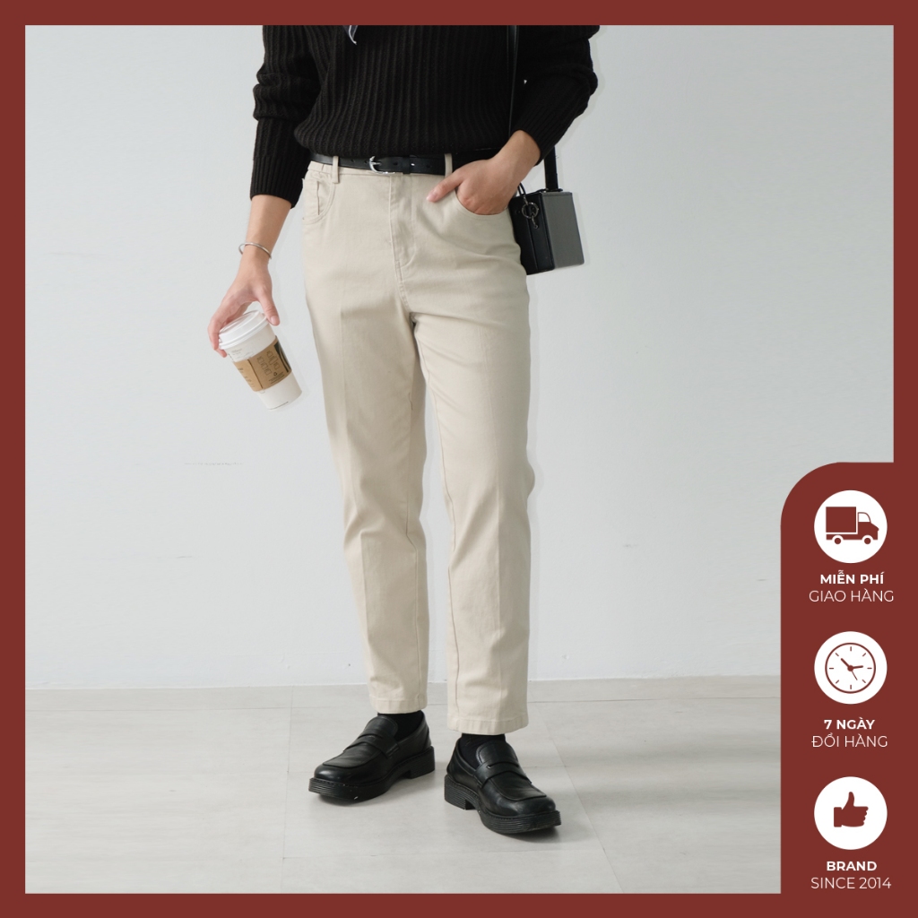 Quần kaki nam lưng thun Độc menswear ống côn form rộng thiết kế hai khuy năng động phong cách trẻ trung đường phố - QK15