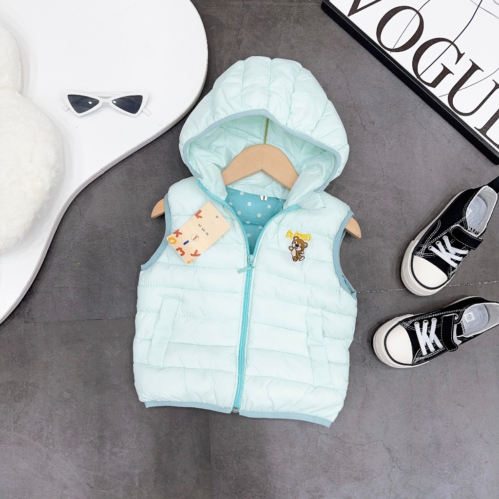 Áo Ghile phao siêu nhẹ , Áo khoác gile cho bé từ 1-10 tuổi