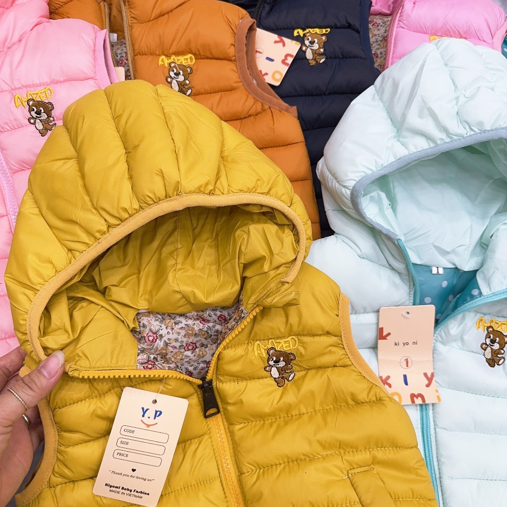 Áo Ghile phao siêu nhẹ , Áo khoác gile cho bé từ 1-10 tuổi