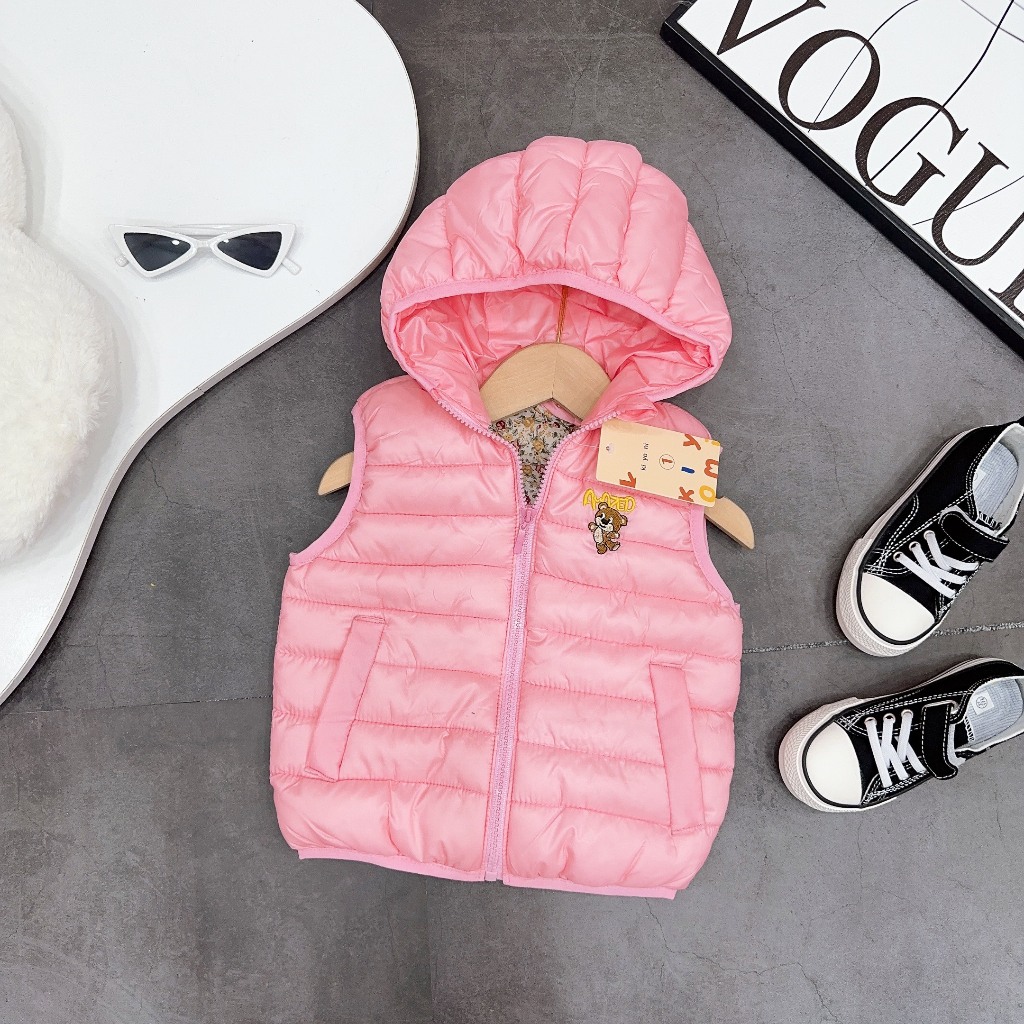 Áo Ghile phao siêu nhẹ , Áo khoác gile cho bé từ 1-10 tuổi