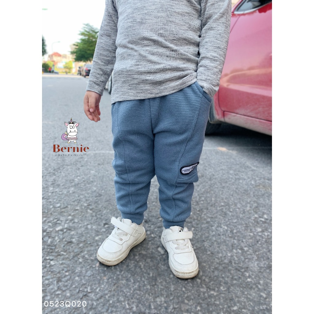 Quần dài cotton xốp mềm thoáng, can gối Bernie cho bé