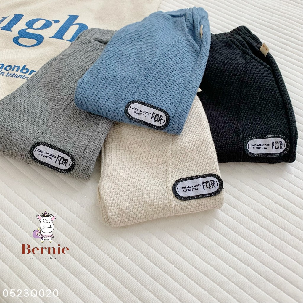 Quần dài cotton xốp mềm thoáng, can gối Bernie cho bé