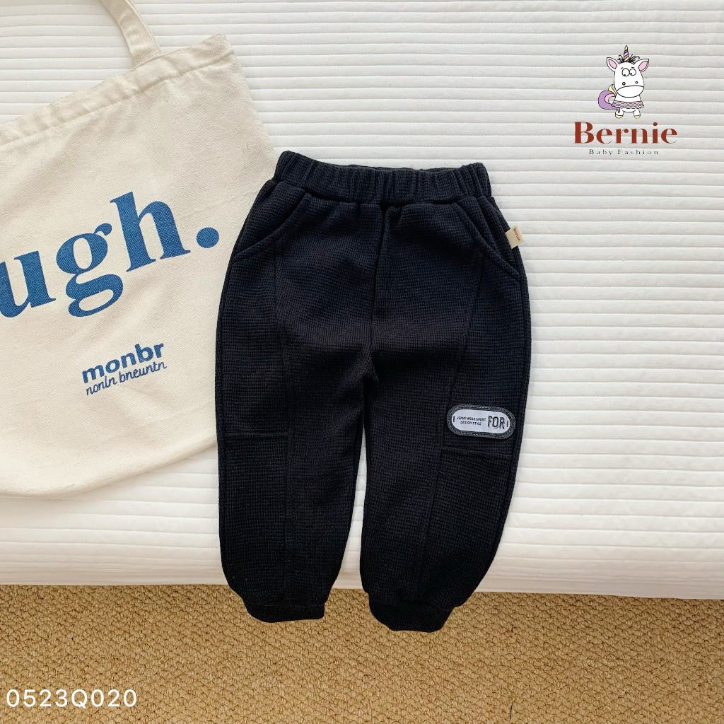 Quần dài cotton xốp mềm thoáng, can gối Bernie cho bé