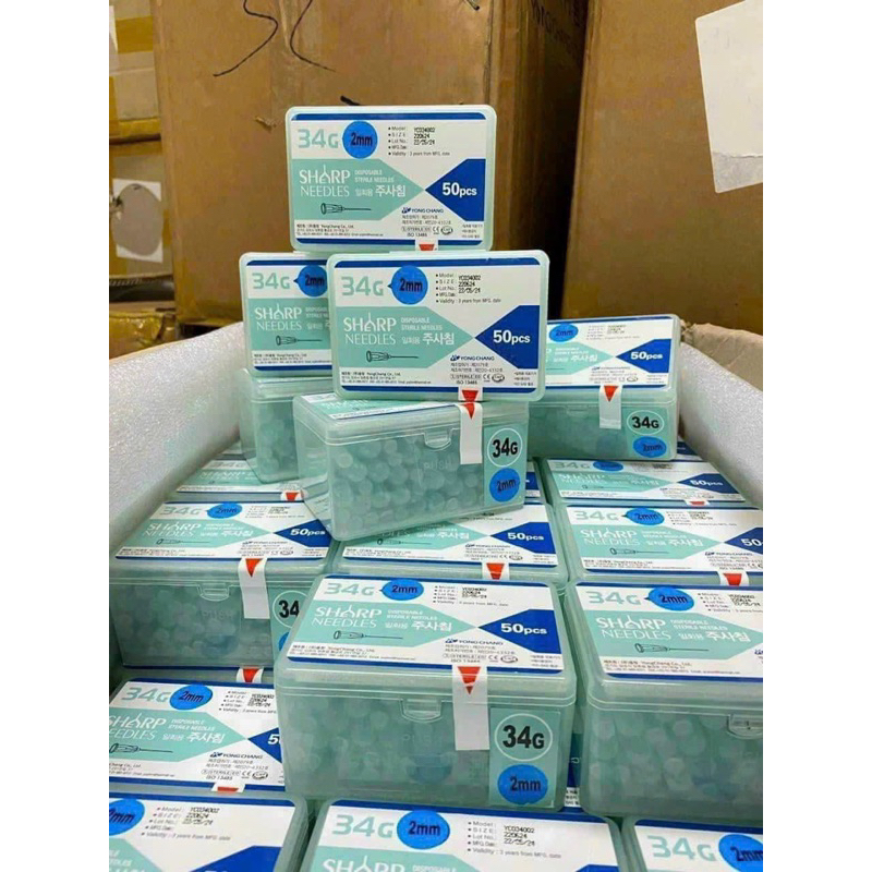Kim tiêm meso 34G.4mm  - Kim Tiêm Meso 34g-4mm Sharp Needle