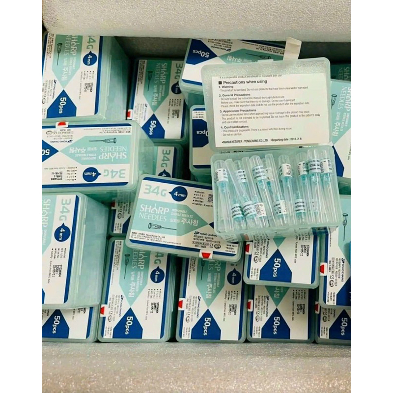 Kim tiêm meso 34G.4mm  - Kim Tiêm Meso 34g-4mm Sharp Needle
