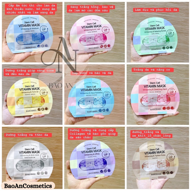 MẶT NẠ BANOBAGI ĐỦ MÀU