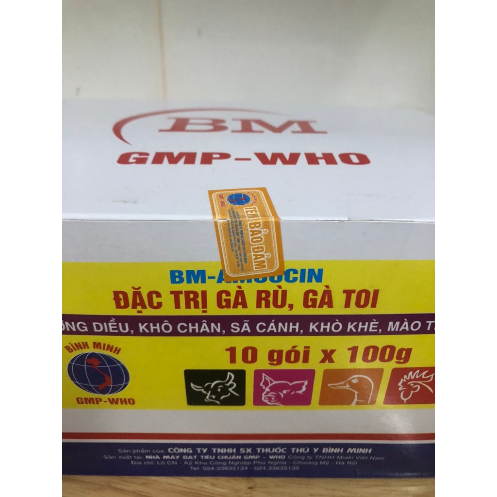 Gà rù, gà toi phân xanh phân trắng 100 gam