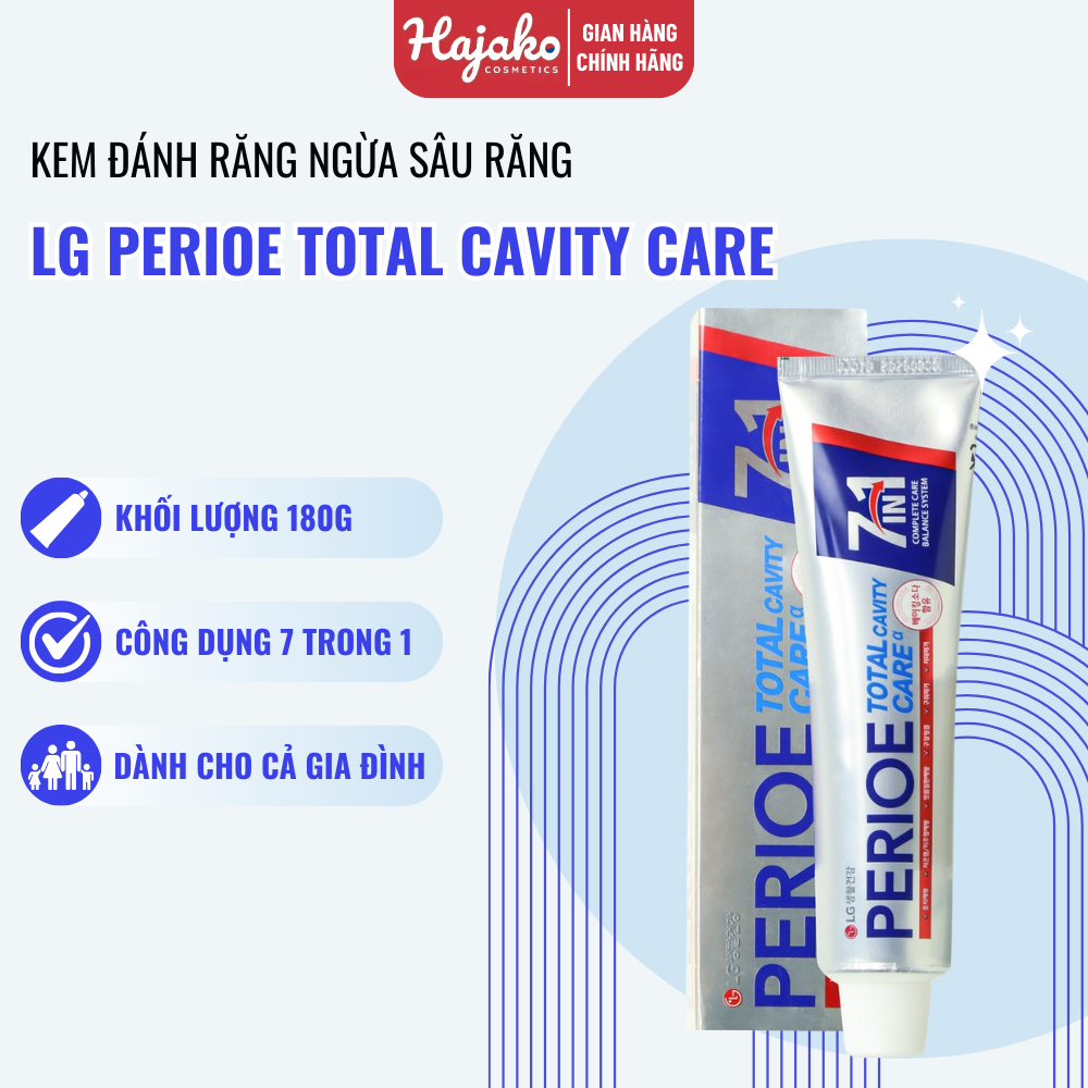 Kem Đánh Răng LG PERIOE Total Cavity Care 180G