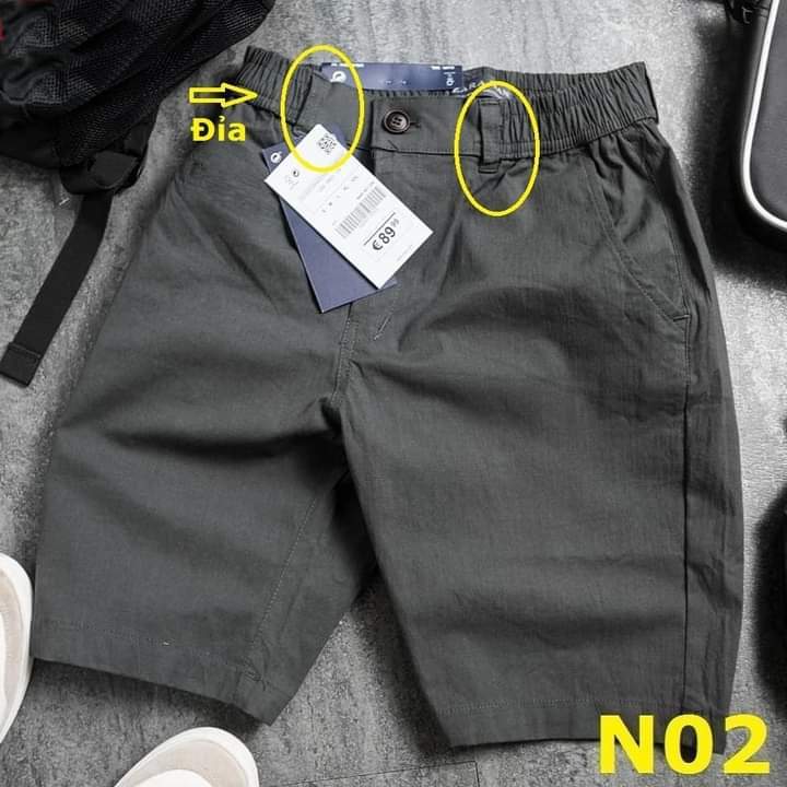 Quần ngố đũi khóa kéo, vải đũ cạp co giãn