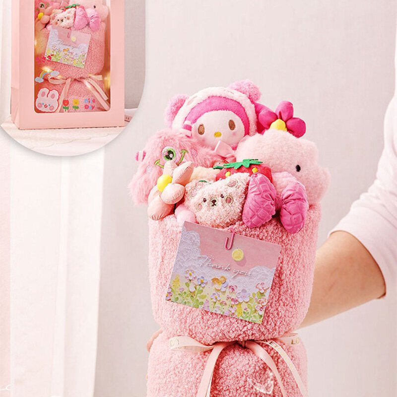 Set Bó Hoa Gấu Bông Nhân Vật Hoạt Hình Làm Qùa Tặng Cao Cấp - SANBEO.VN